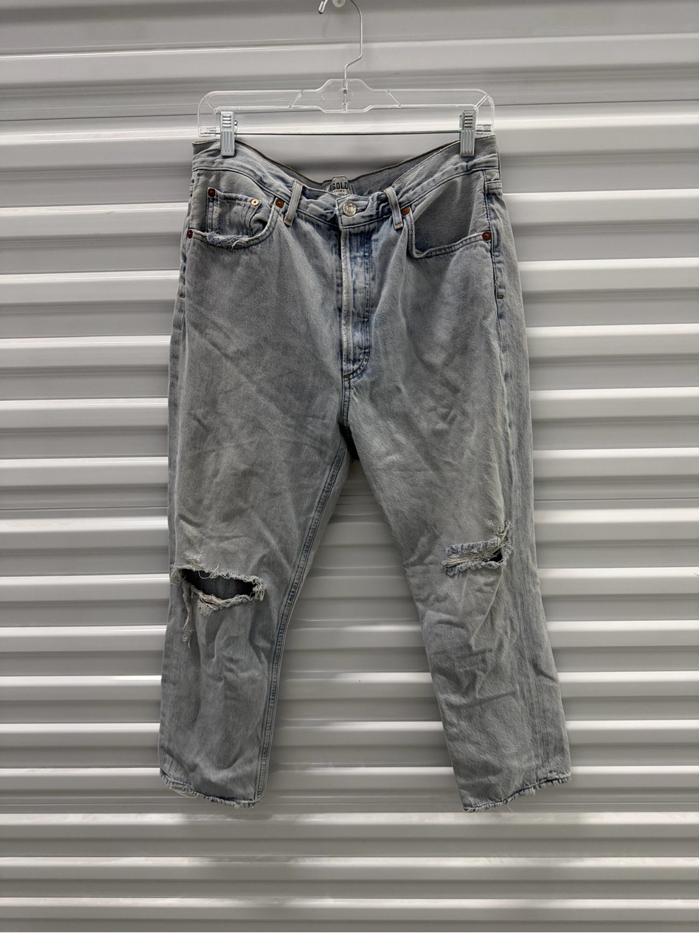 Agolde Light Distressed Relaxed Jeans Size 30